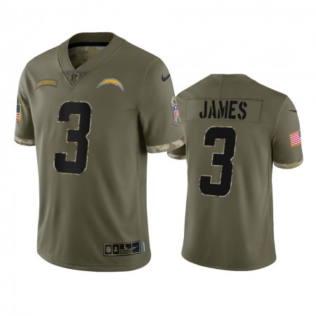 Maillot Los Angeles Chargers Derwin James 3 Salute To Service Olive 2022 - Homme